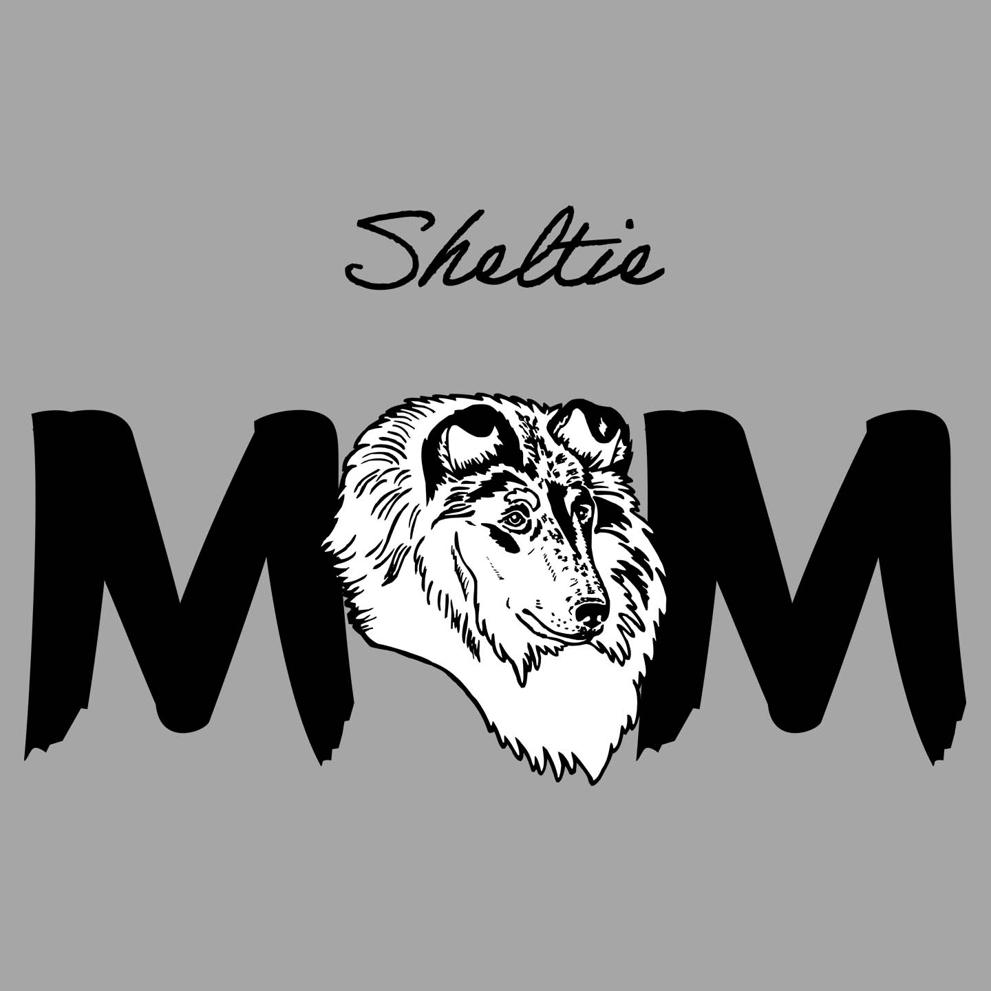 Sheltie Breed Mom - Women's V-Neck T-Shirt