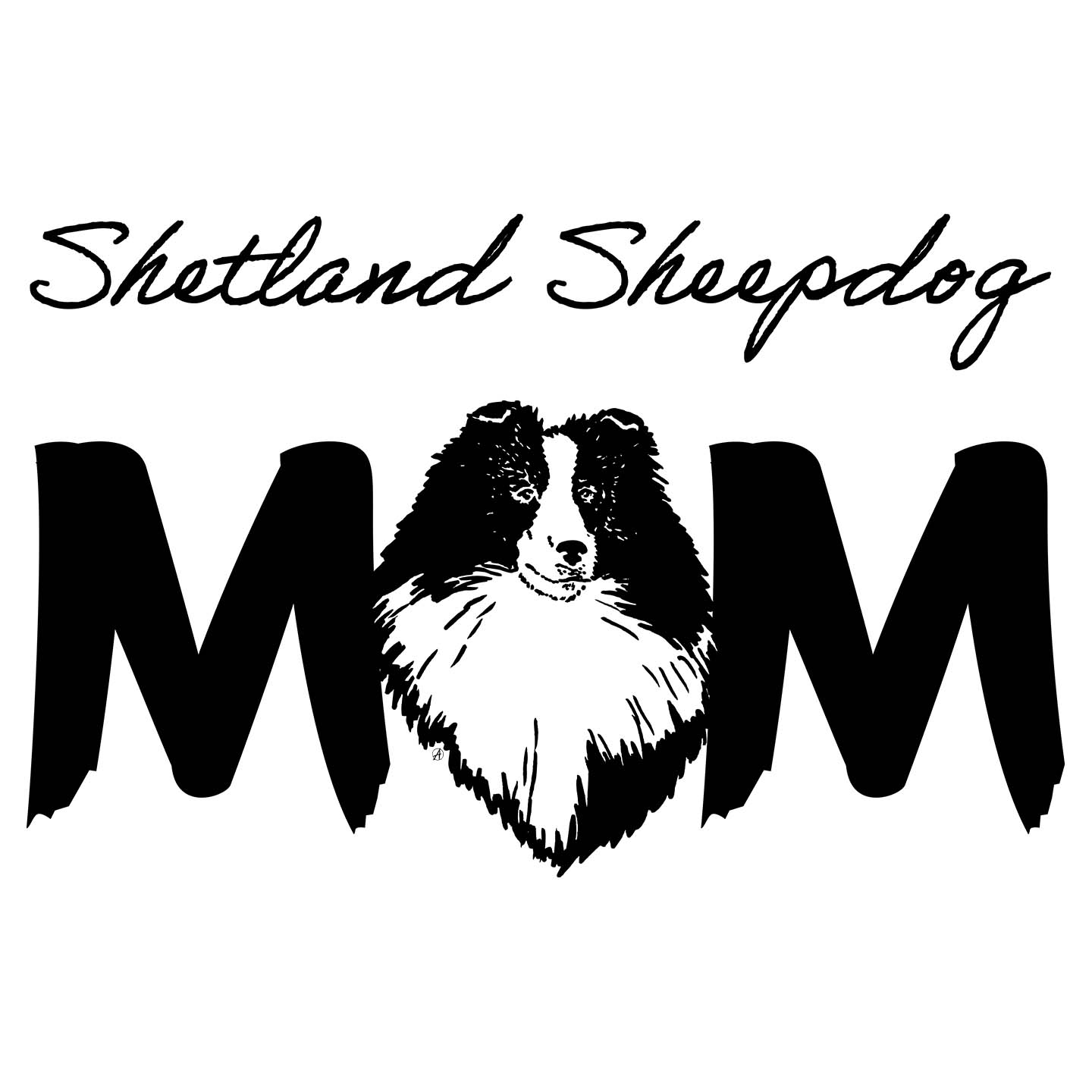 Shetland Sheepdog Breed Mom - Women's V-Neck T-Shirt