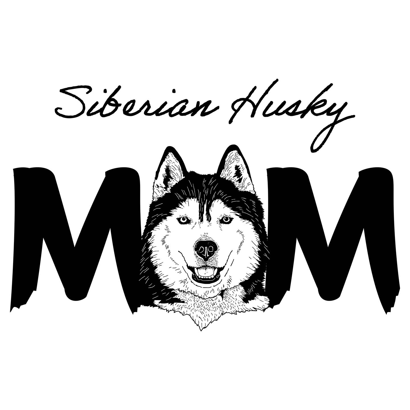 Siberian Husky Breed Mom - Women's V-Neck T-Shirt