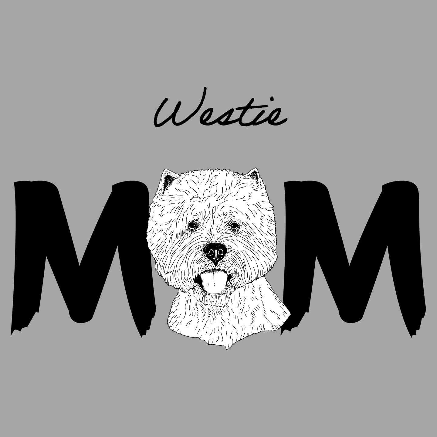 Westie Breed Mom - Women's V-Neck T-Shirt