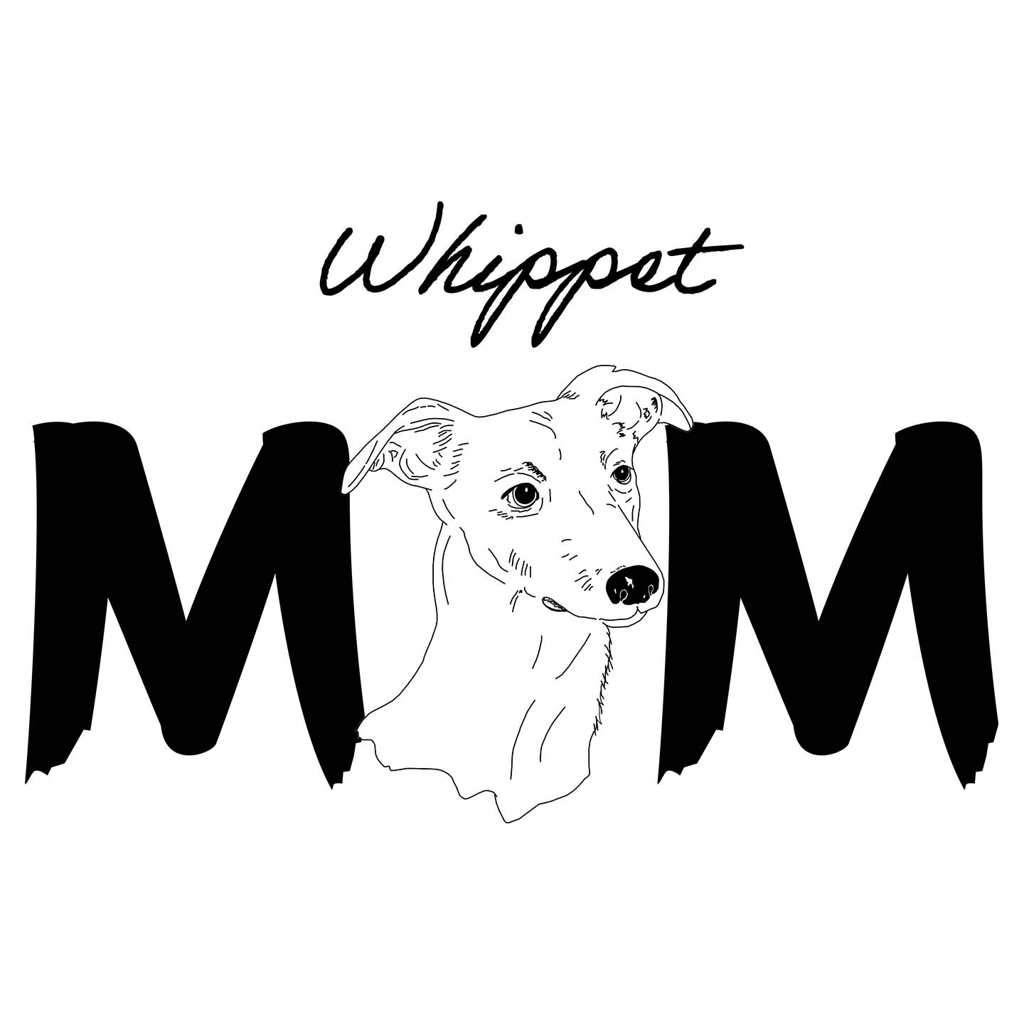 Whippet Breed Mom - Women's V-Neck T-Shirt