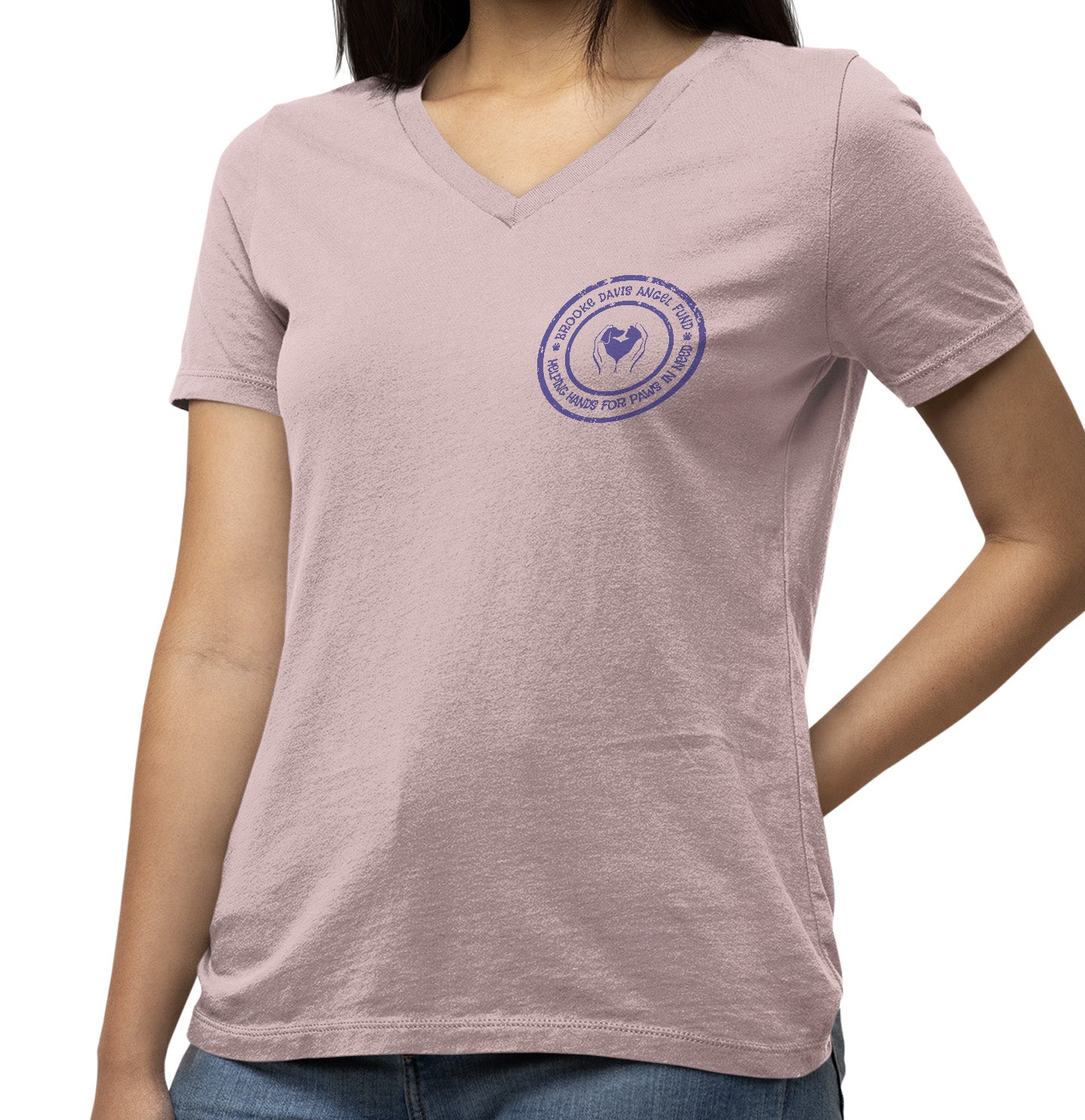 Brooke Davis Angel Fund Circle Logo LC - Women's V-Neck T-Shirt