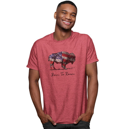 Buffalo Flag Overlay - Adult Tri-Blend T-Shirt