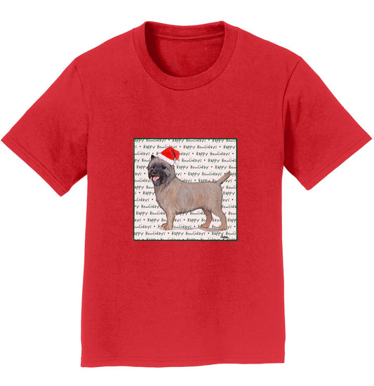 Cairn Terrier Happy Howlidays Text - Kids' Unisex T-Shirt