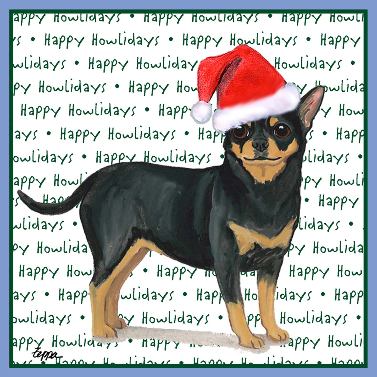 Chihuahua Happy Howlidays Text - Women's Tri-Blend T-Shirt