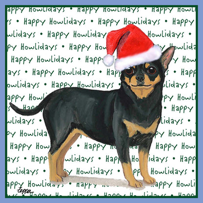 Chihuahua Happy Howlidays Text - Women's Tri-Blend T-Shirt