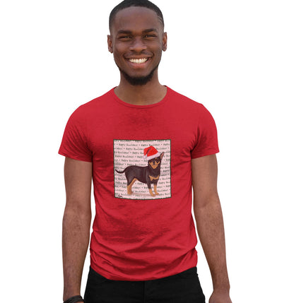 Chihuahua Happy Howlidays Text - Adult Unisex T-Shirt