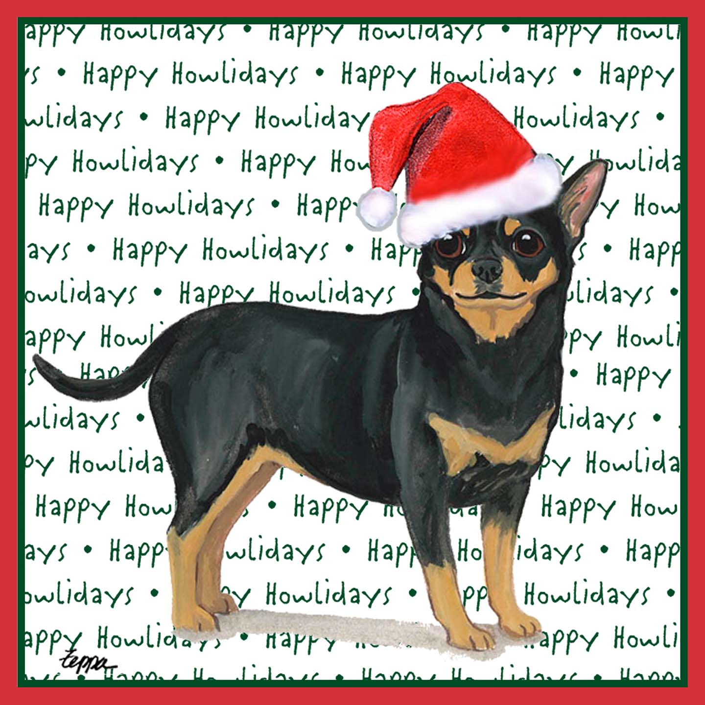 Chihuahua Happy Howlidays Text - Kids' Unisex T-Shirt