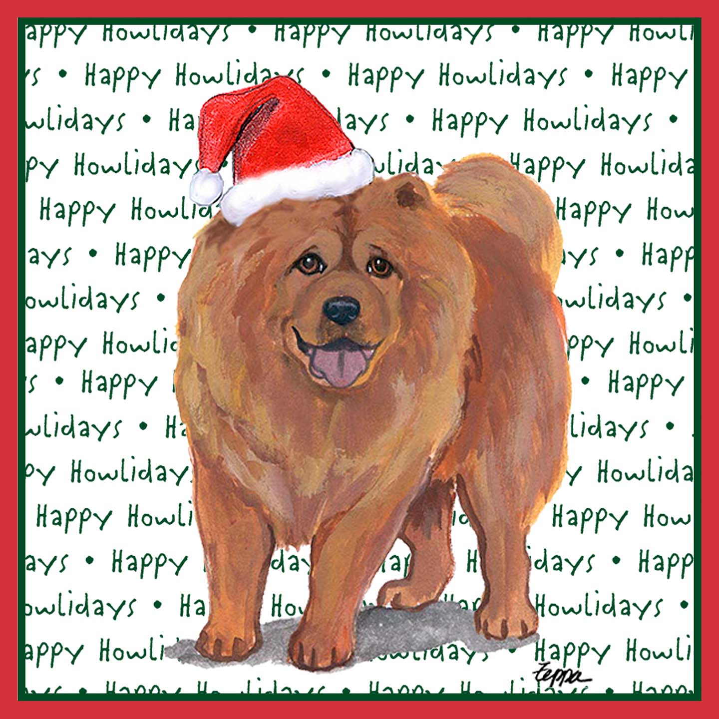 Chow Chow Happy Howlidays Text - Kids' Unisex T-Shirt