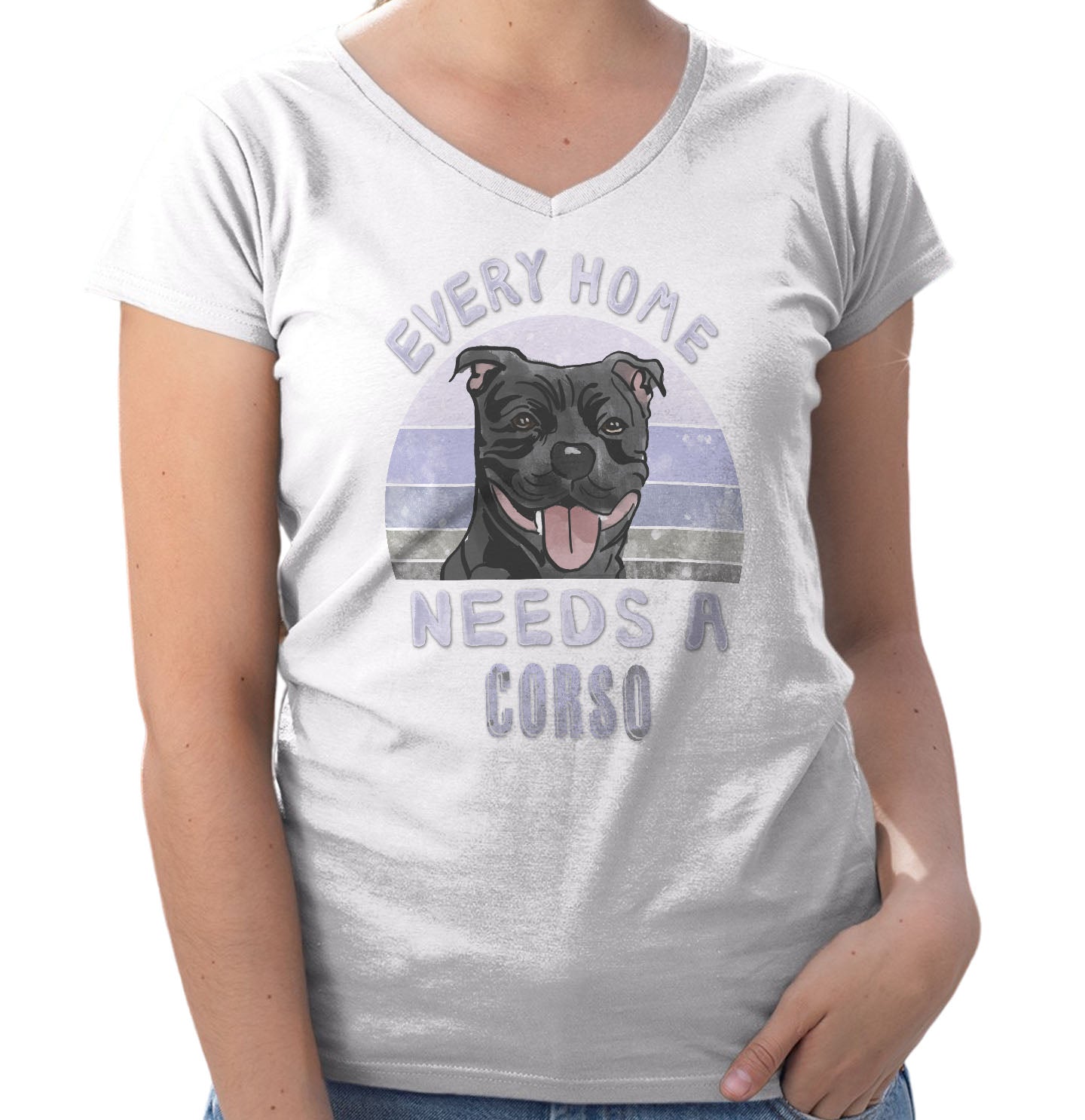 Every Home Needs a Cane Corso - Women's V-Neck T-Shirt