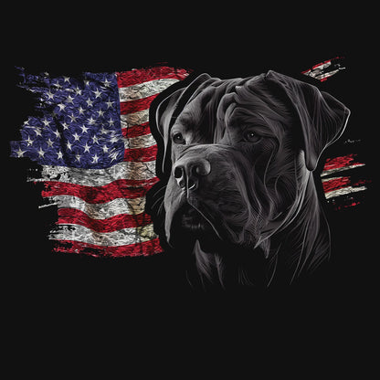 Patriotic Cane Corso American Flag - Adult Unisex T-Shirt