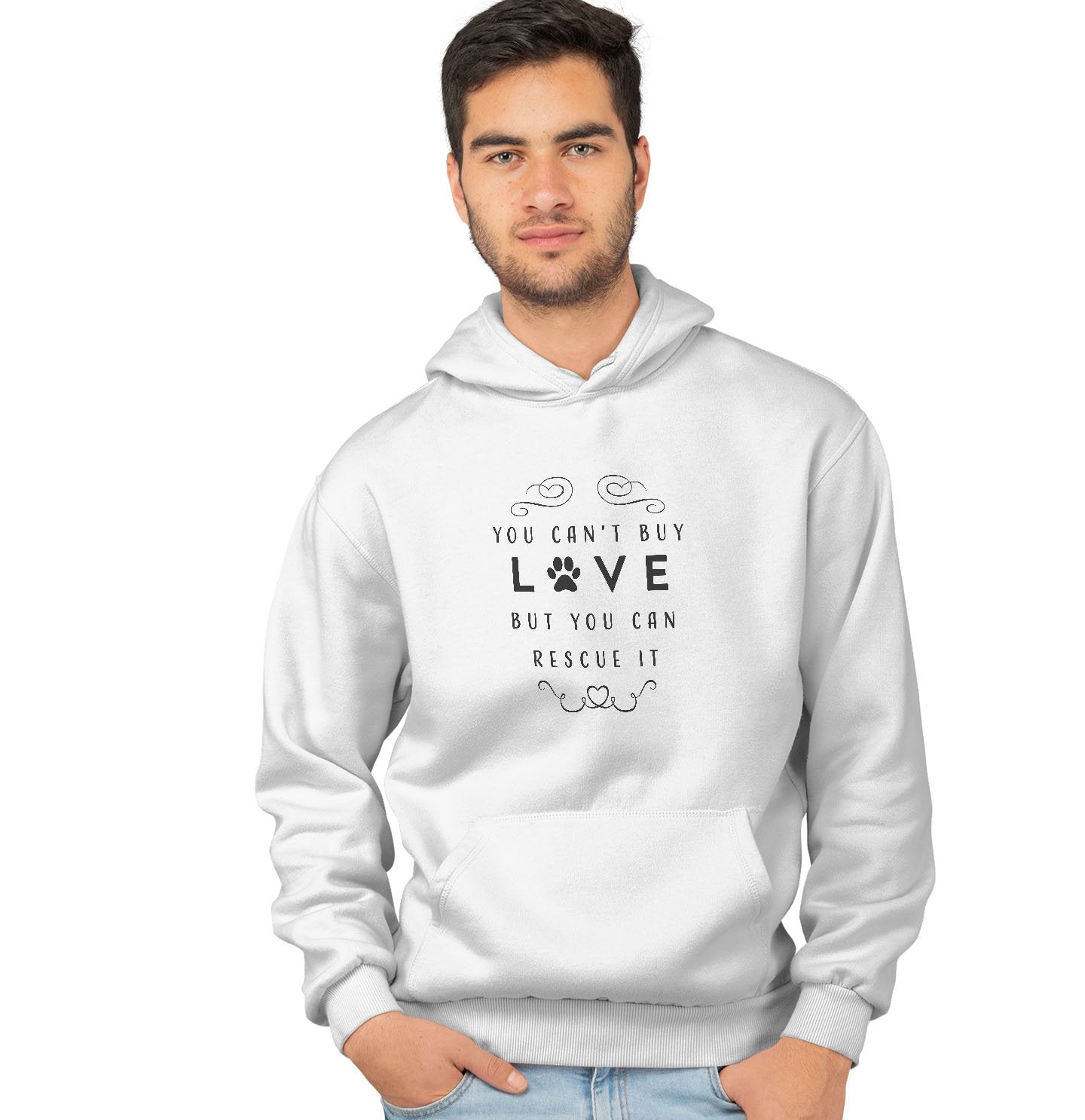 Animal Pride - Can Rescue Love - Adult Unisex Hoodie Sweatshirt