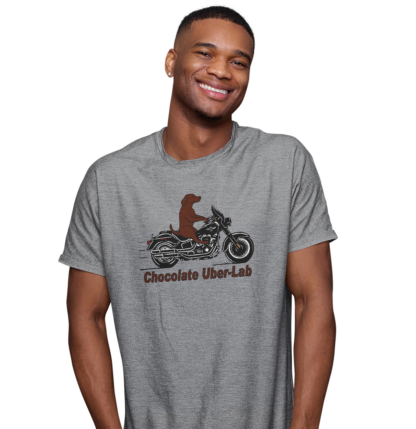 Chocolate Lab Biker - Adult Unisex T-Shirt
