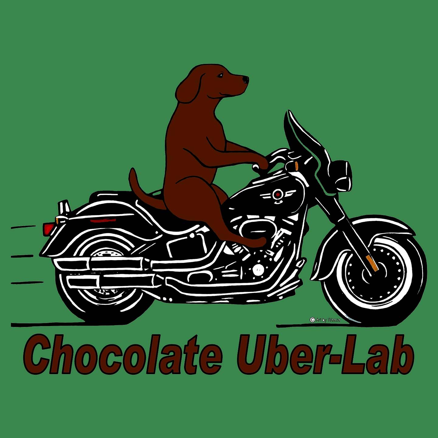 Chocolate Lab Biker - Adult Unisex T-Shirt
