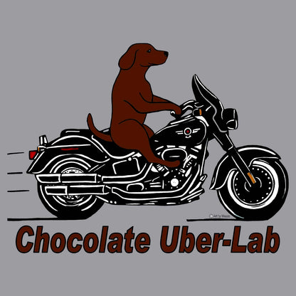 Chocolate Lab Biker - Adult Unisex Long Sleeve T-Shirt