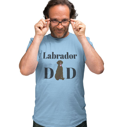 Animal Pride - Chocolate Labrador Dad Illustration - Adult Unisex T-Shirt