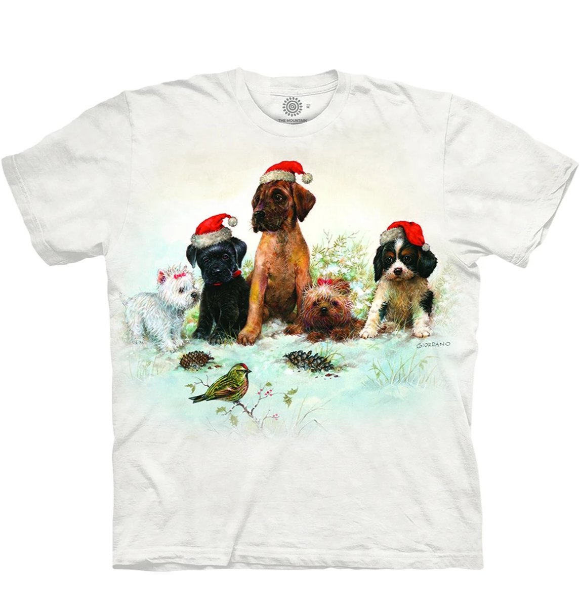 Christmas Pals - The Mountain - 3D Dog T-Shirt