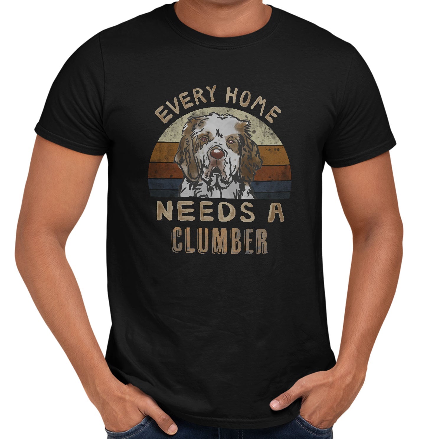 Every Home Needs a Clumber Spaniel - Adult Unisex T-Shirt