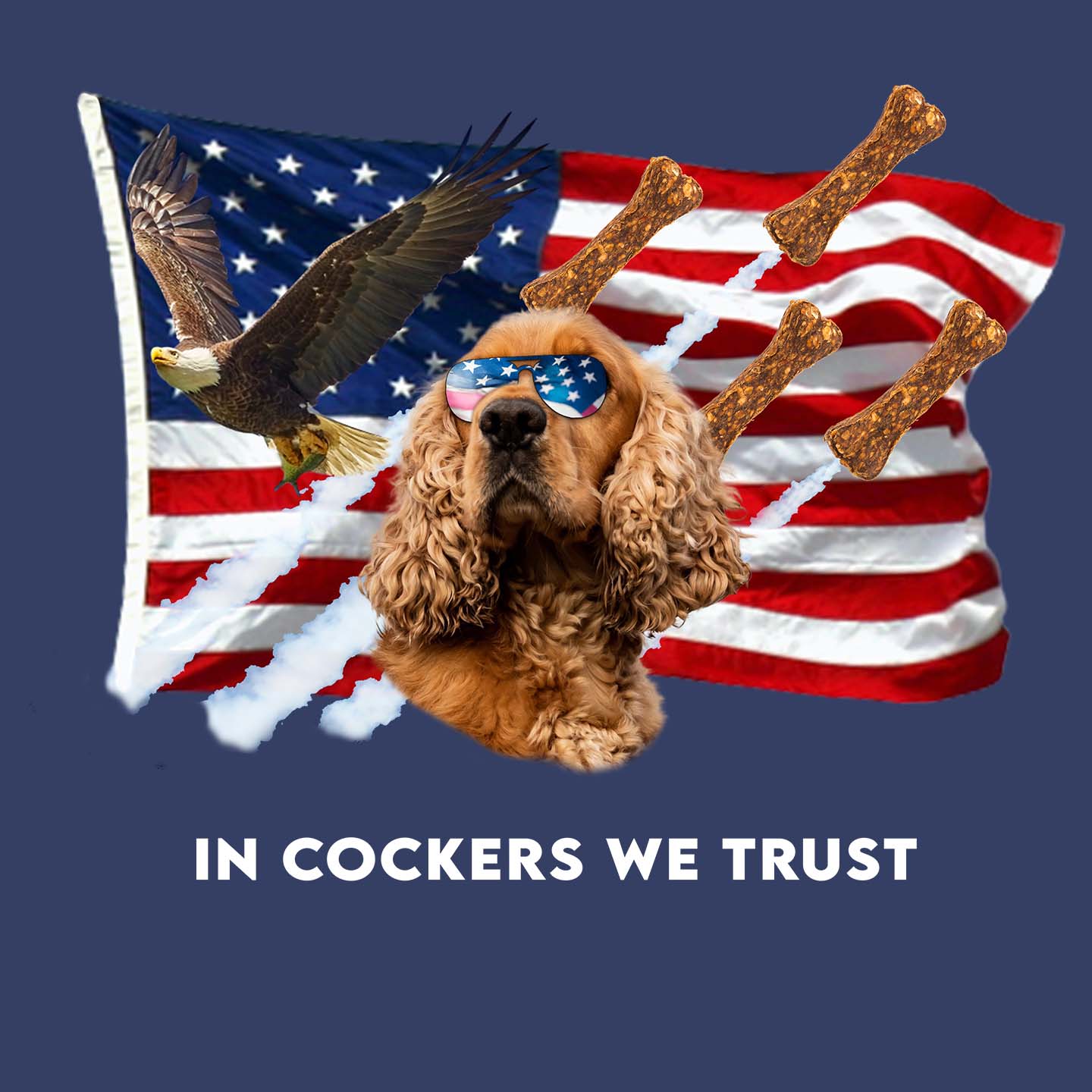 In Cocker Spaniels We Trust - Adult Unisex Crewneck Sweatshirt