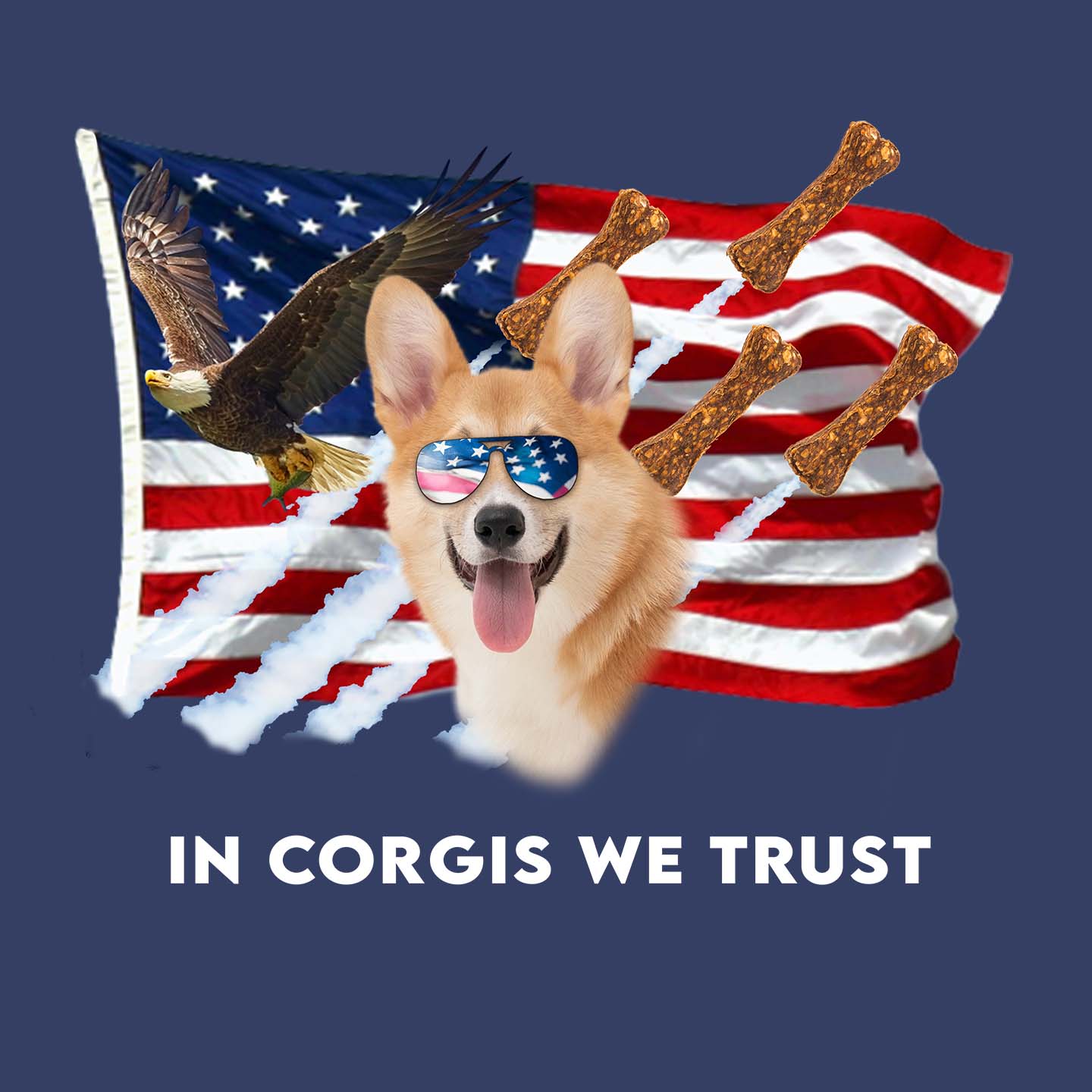 In Corgis We Trust - Adult Unisex Crewneck Sweatshirt