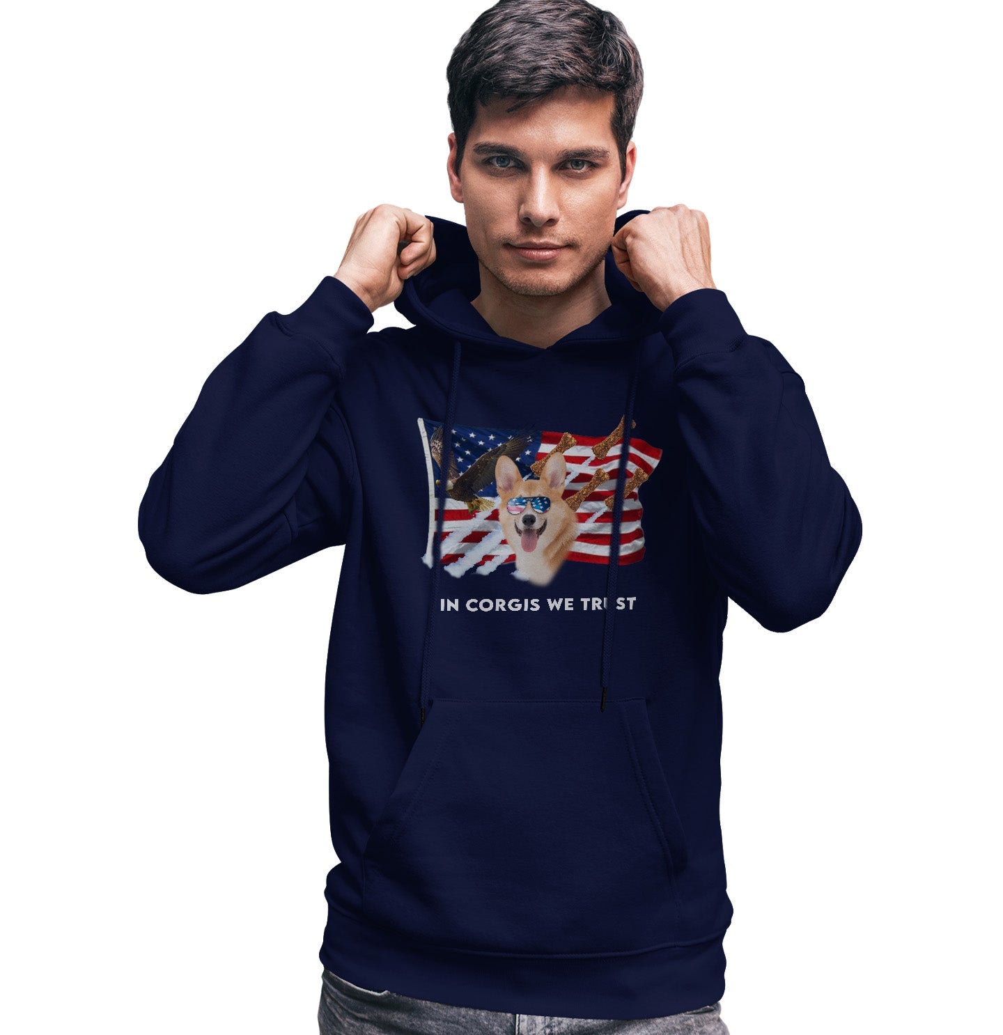 In Corgis We Trust - Adult Unisex Hoodie Sweatshirt
