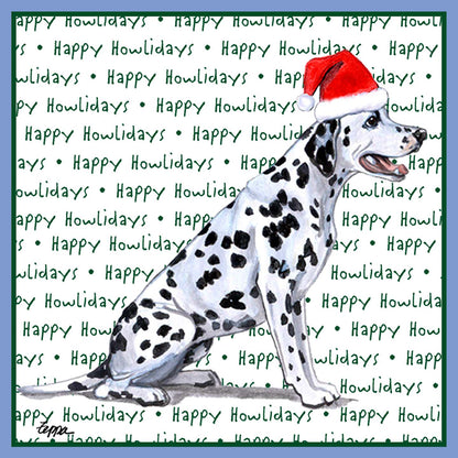 Dalmatian Happy Howlidays Text - Women's Tri-Blend T-Shirt