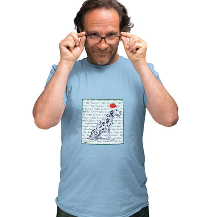 Dalmatian Happy Howlidays Text - Adult Unisex T-Shirt
