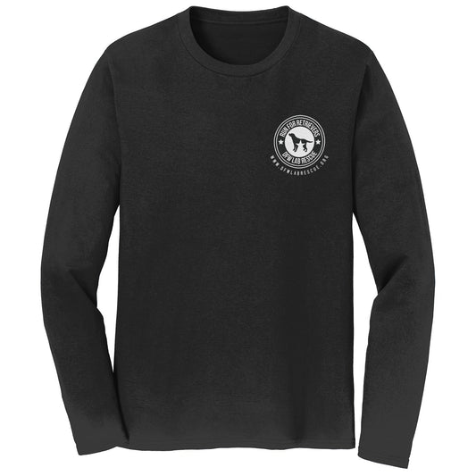 DFW Lab Rescue Run For Retrievers Left Chest - Adult Unisex Long Sleeve T-Shirt