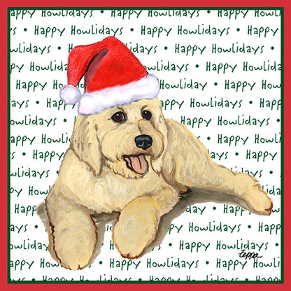 Goldendoodle Happy Howlidays Text - Kids' Unisex T-Shirt