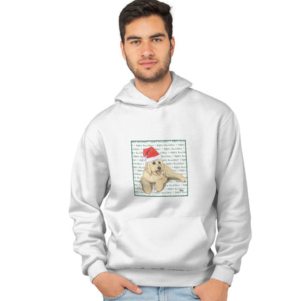 Goldendoodle Happy Howlidays Text - Adult Unisex Hoodie Sweatshirt