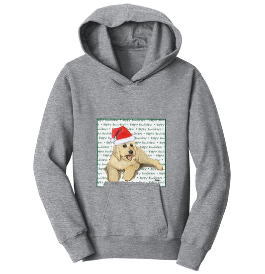 Goldendoodle Happy Howlidays Text - Kids' Unisex Hoodie Sweatshirt