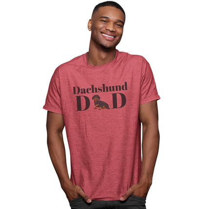 Dachshund Dad Illustration - Adult Tri-Blend T-Shirt