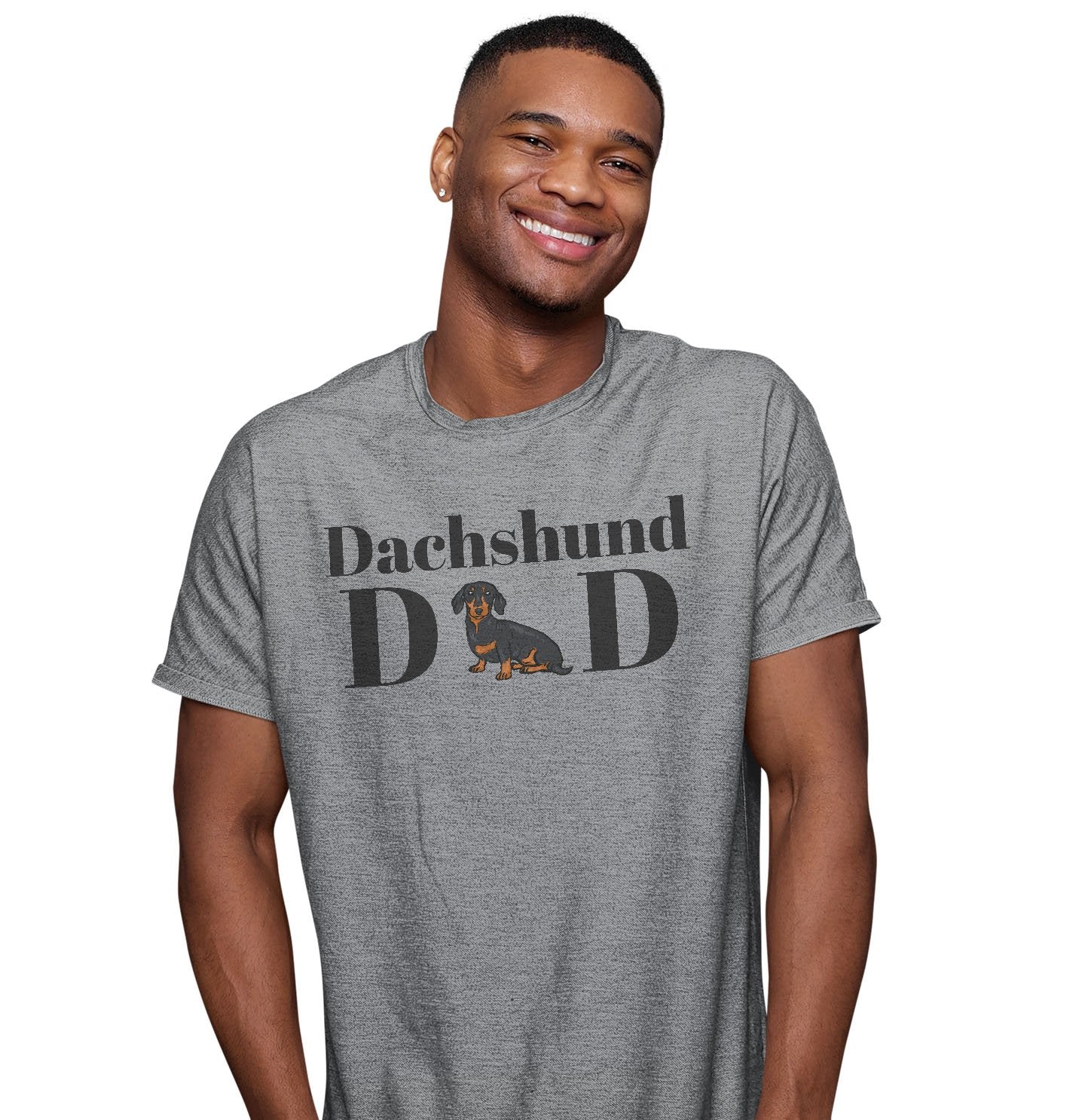 Dachshund Dad Illustration - Adult Unisex T-Shirt