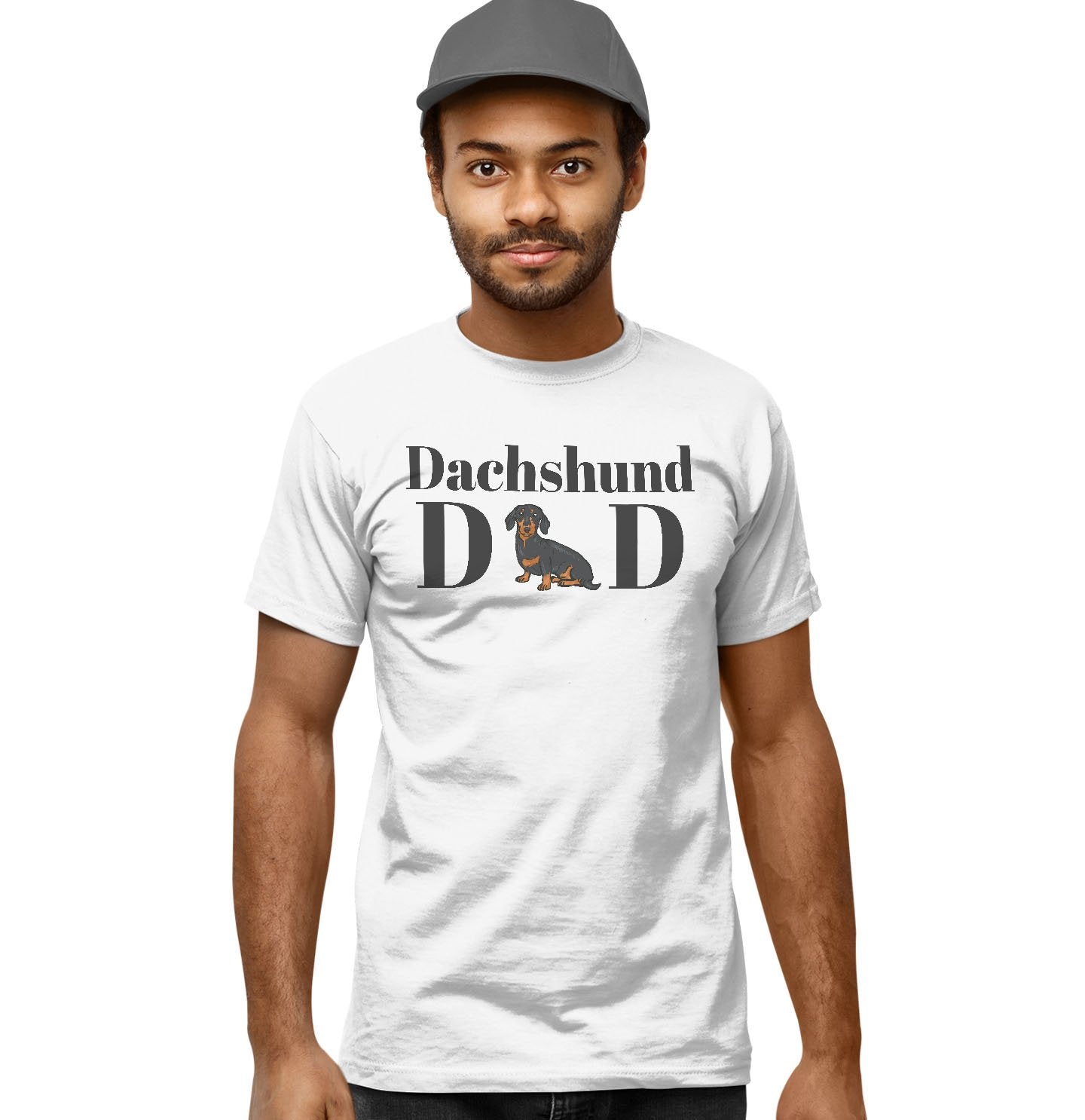 Dachshund Dad Illustration - Adult Unisex T-Shirt