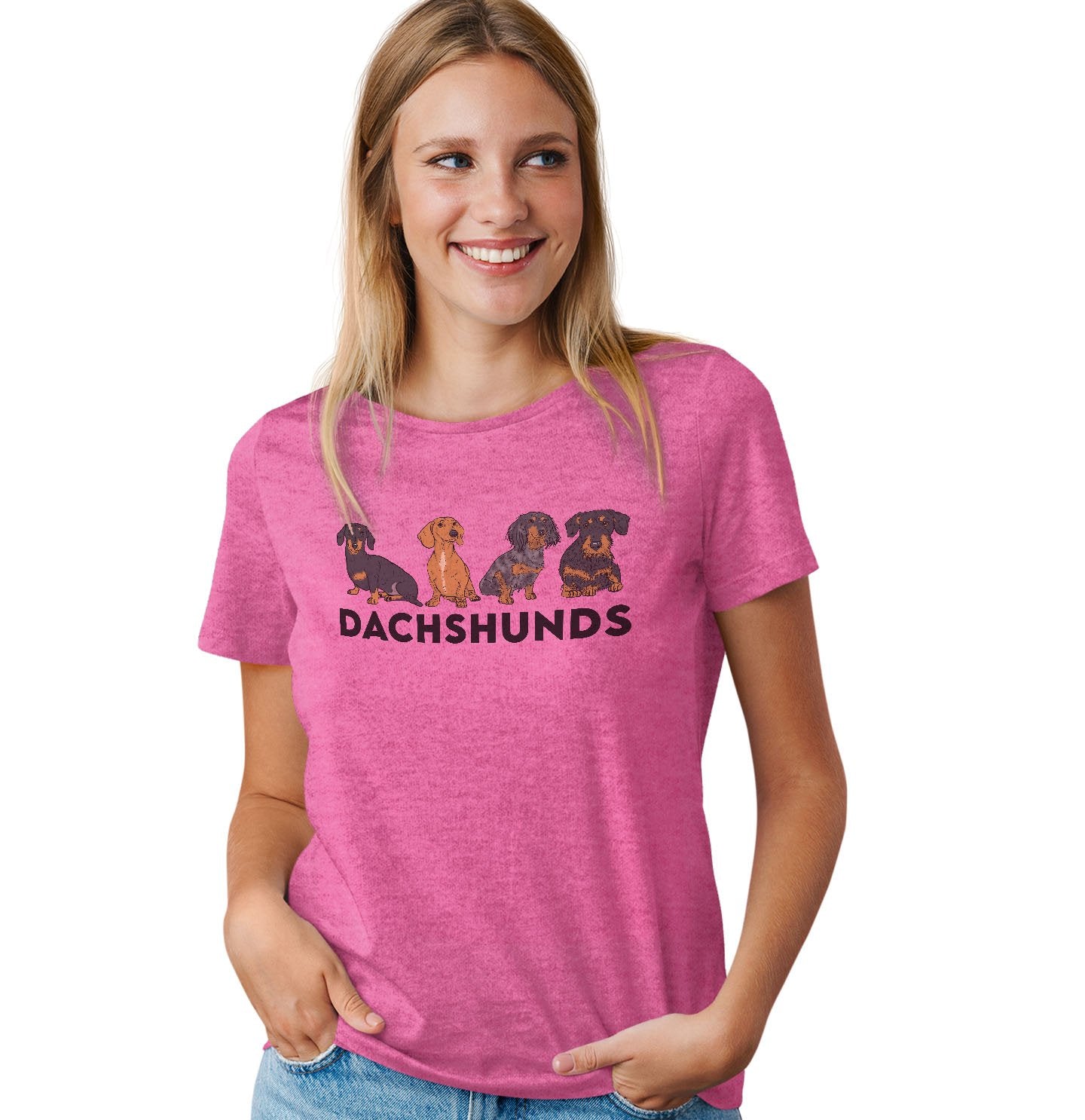 Dachshunds - Women's Tri-Blend T-Shirt