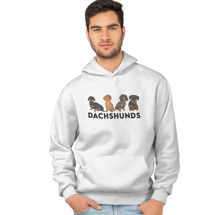 Dachshunds - Adult Unisex Hoodie Sweatshirt