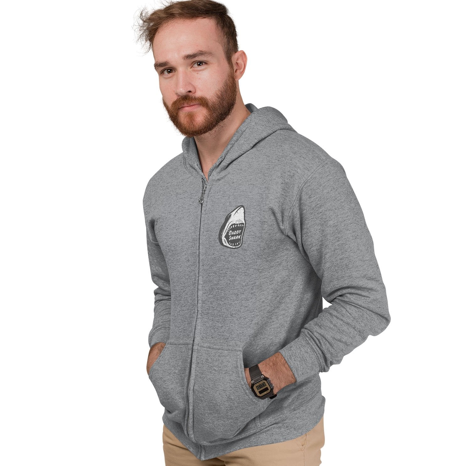 Daddy Shark - Full-Zip Hoodie Sweatshirt