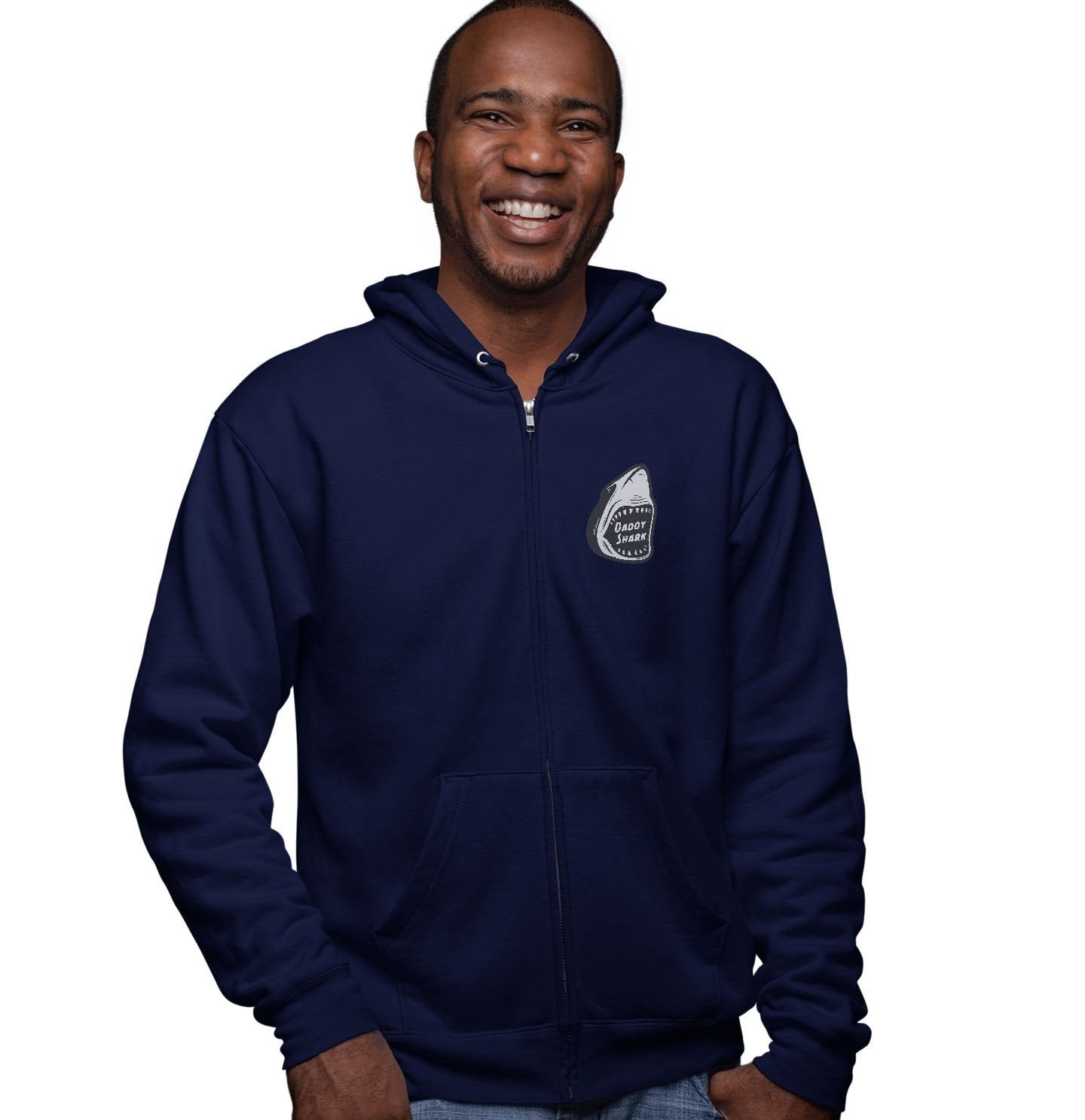 Daddy Shark - Adult Unisex Full-Zip Hoodie Sweatshirt