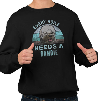 Every Home Needs a Dandie Dinmont Terrier - Adult Unisex Crewneck Sweatshirt