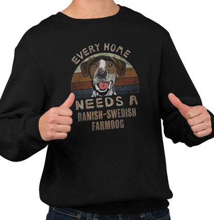 Every Home Needs a Danish-Swedish Farmdog - Adult Unisex Crewneck Sweatshirt