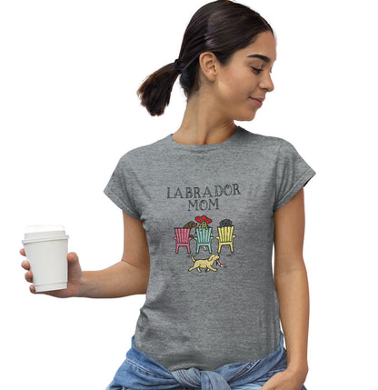 Labrador Dog Mom Deck Chairs - Women's Fitted T-Shirt