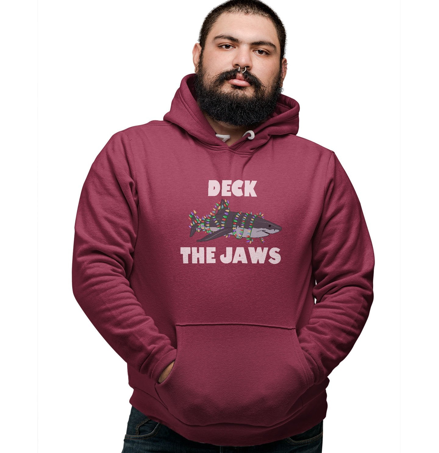 Deck the Jaws - Adult Unisex Hoodie Sweatshirt