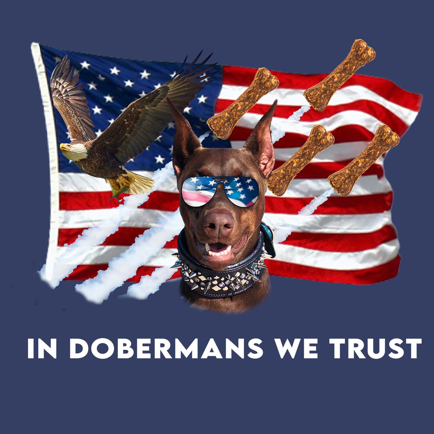 In Dobermans We Trust - Adult Unisex Crewneck Sweatshirt