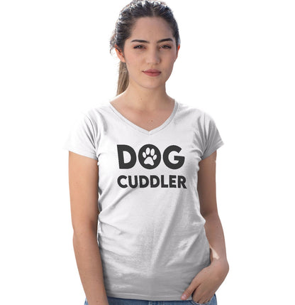 Dog Cuddler - Women's V-Neck T-Shirt