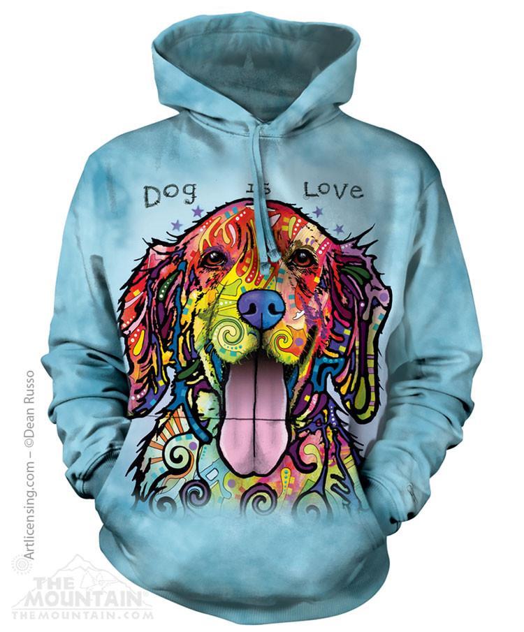 Dog Is Love - Adult Unisex Hoodie Sweatshirt