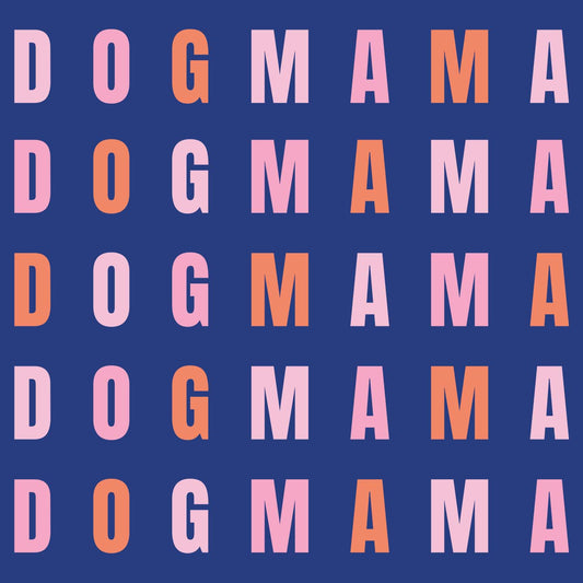 Stacked Text Dog Mama - Women's Fitted T-Shirt