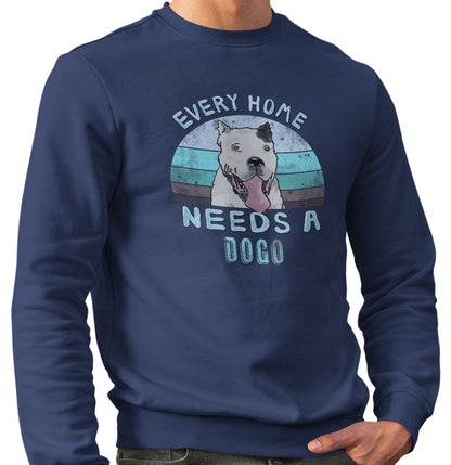 Every Home Needs a Dogo Argentino - Adult Unisex Crewneck Sweatshirt