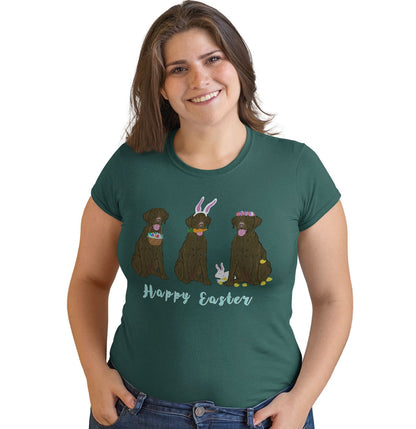 Easter Chocolate Labrador Line Up - Women's Fitted T-Shirt