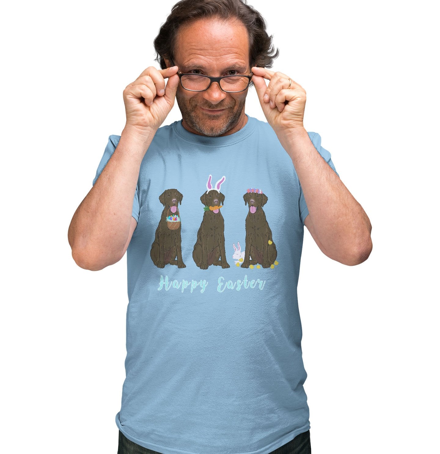 Easter Chocolate Labrador Line Up - Adult Unisex T-Shirt