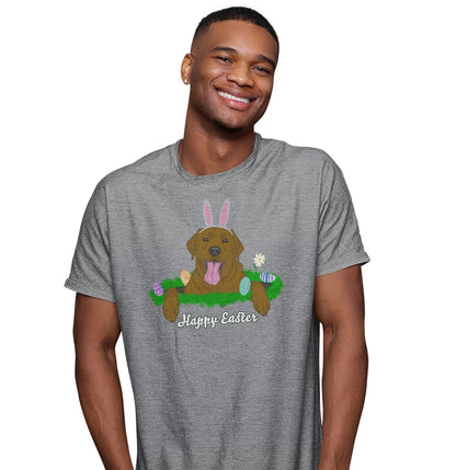 Rabbit Hole Chocolate Labrador - Adult Unisex T-Shirt